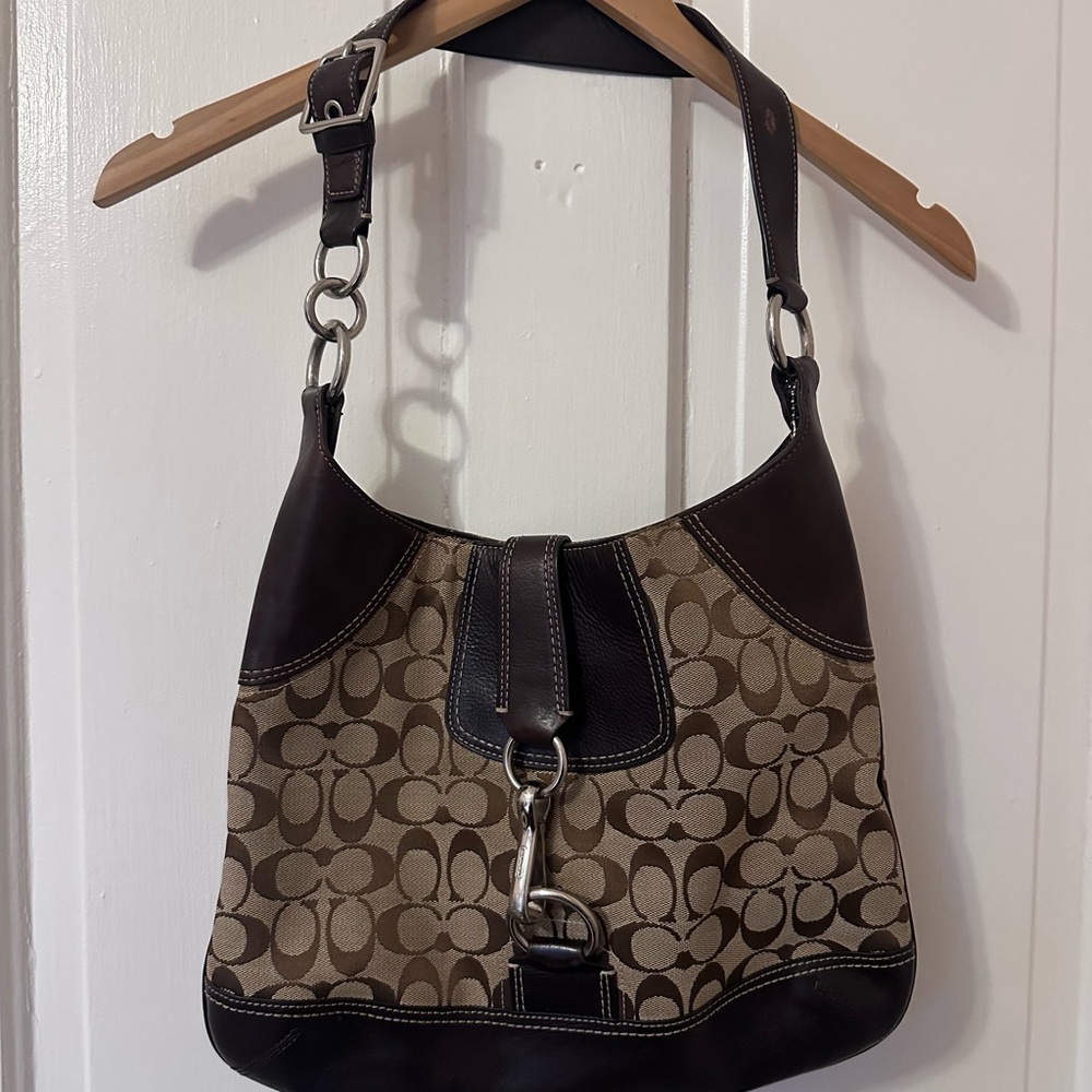 Coach Brown Signature Shoulder Bag